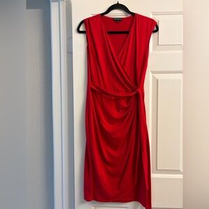 Elegant Red Wrap Dress